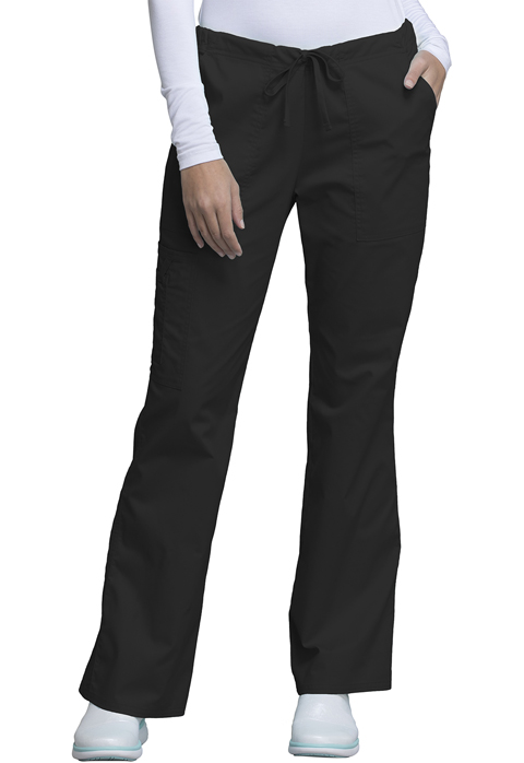 Women  Pant  4044  Mid Rise Drawstring Cargo Pant