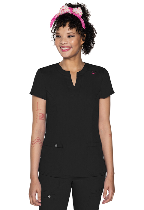 Women  Tops  MC607  Split Round Neck Top