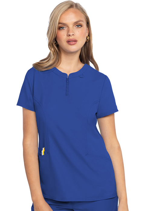 Women  Tops  MC609  Zip Front Henley Top