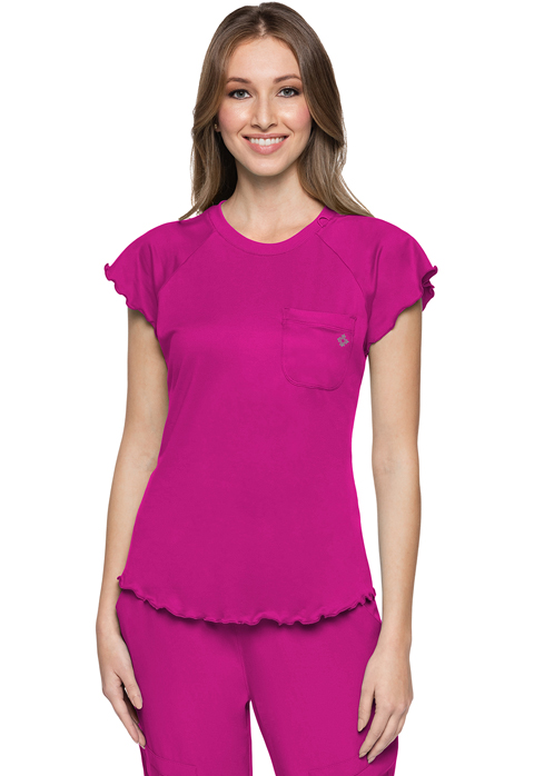 Women  Tops  MC706  Knit Lettuce-Edged Top