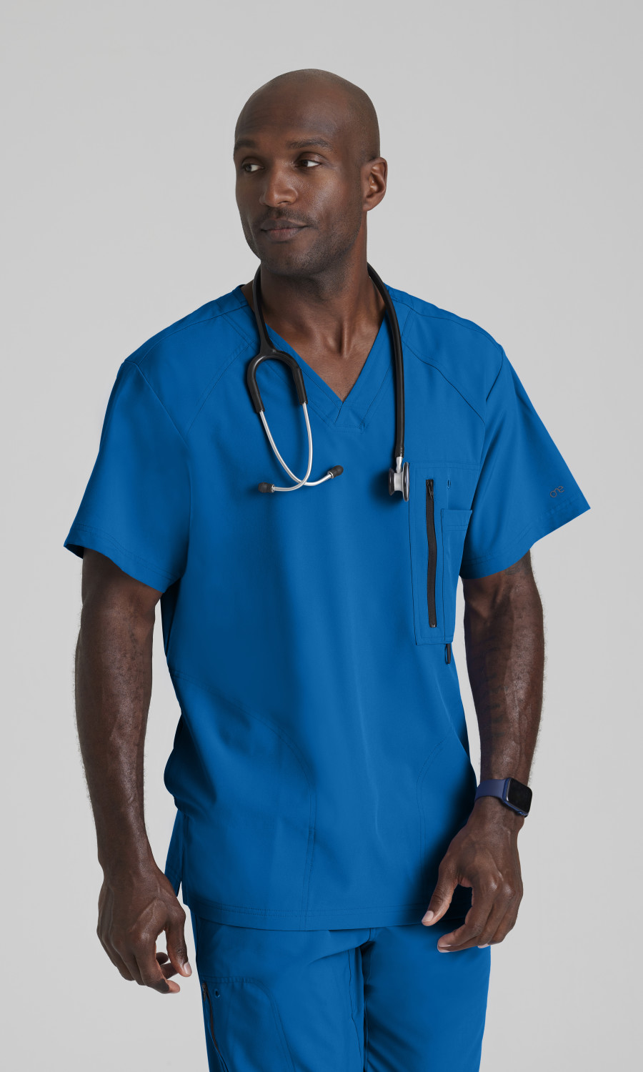 Men  TOP  0115X  Barco One Amplify Top-5 Pocket Mens V-Neck Scrub Top