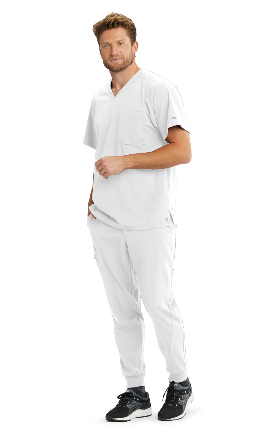 Men  TOP  BOT040  Barco One Vortex Top-4 Pocket Mens V-Neck Scrub To