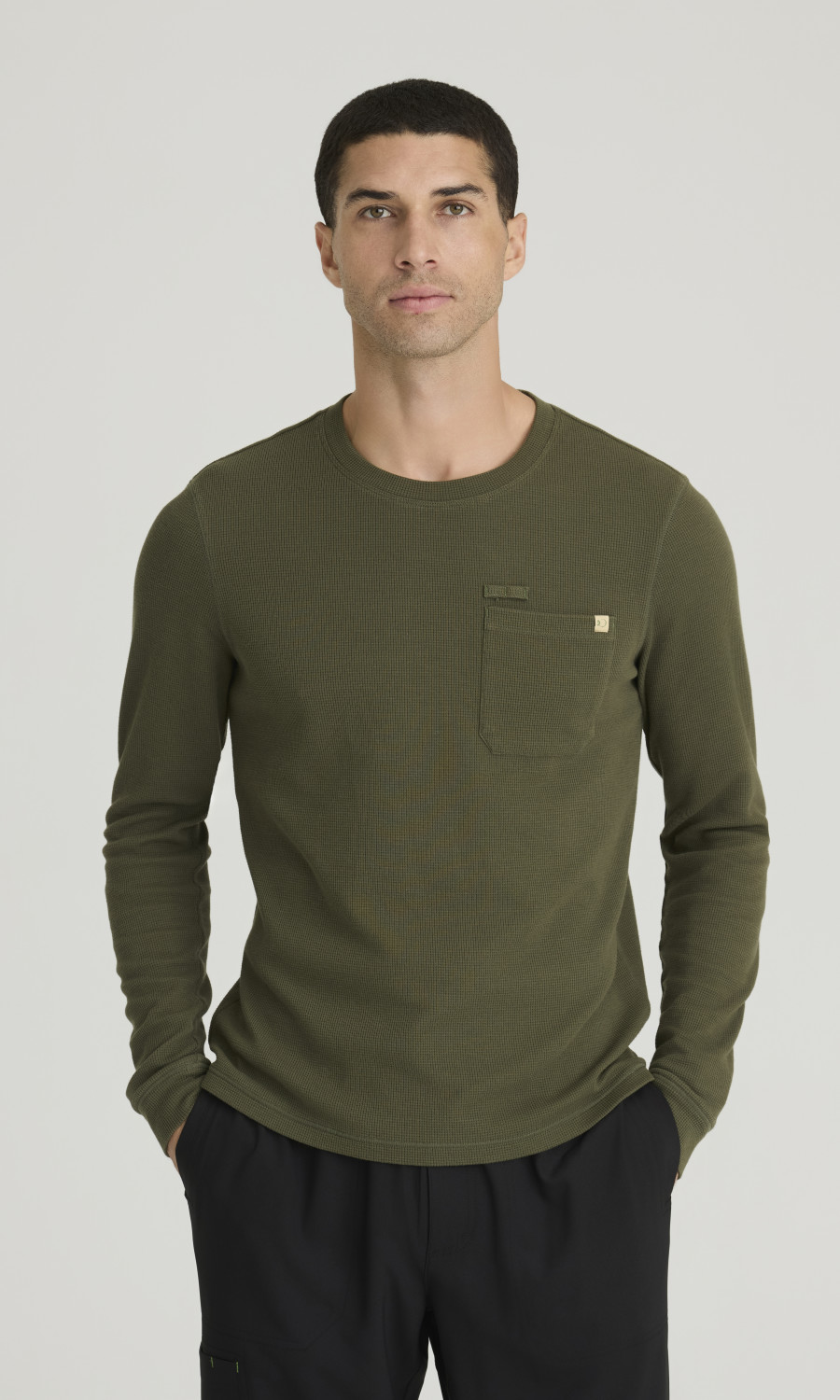 Men  TOP  GSST256X  Greys Anatomy by Barco Evolve Mens 1 Patch Pocket Long Sleeve Top