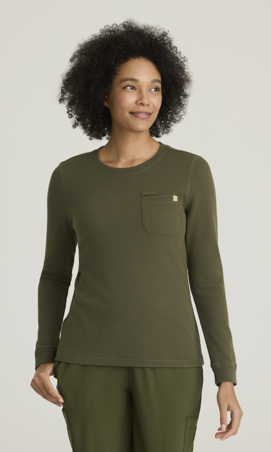 Women  TOP  GSST257  Greys Anatomy by Barco Evolve Womens 1 Patch Pocket Long Sleeve Top
