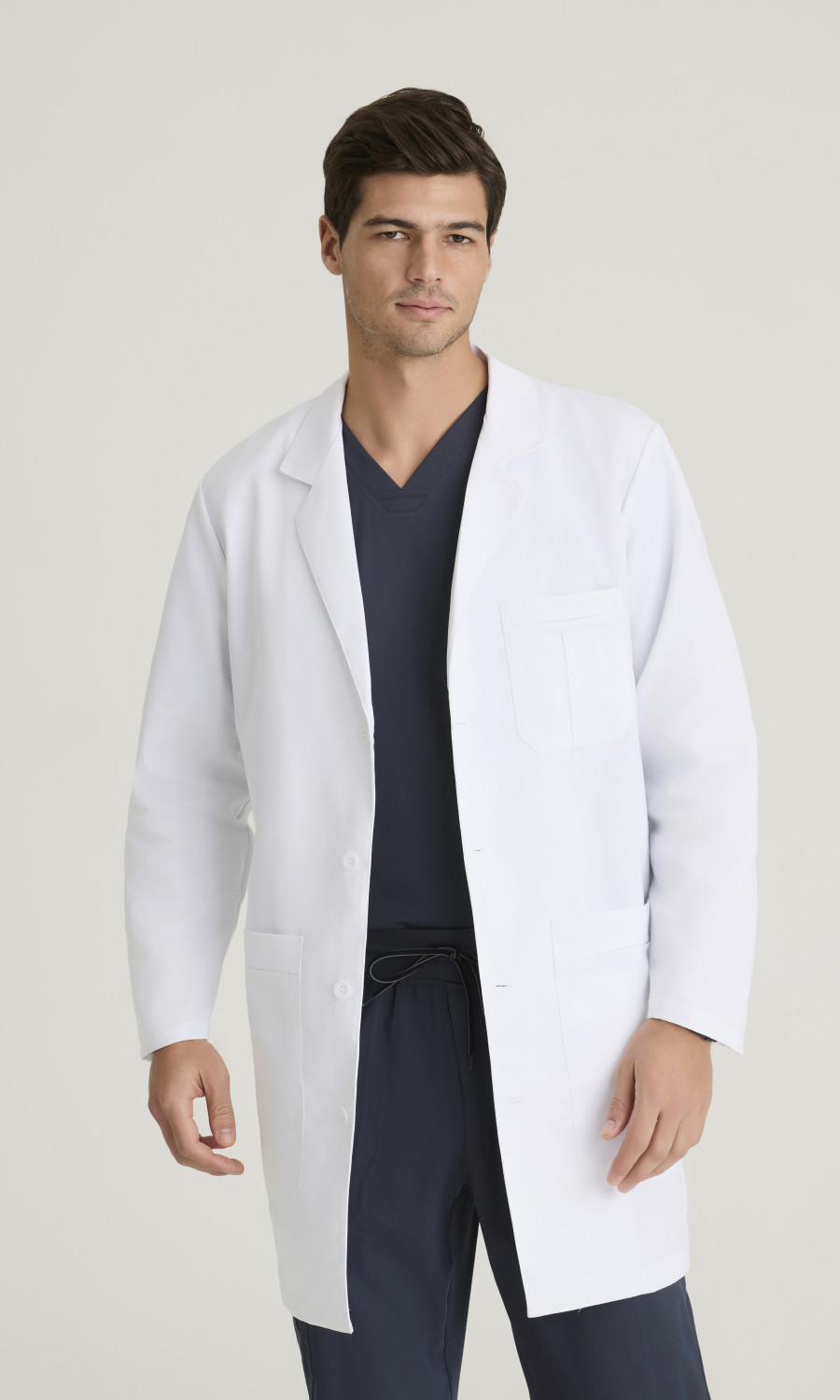 Men  LABCOATS  0914  Greys Anatomy Classic Noah Lab Coat- 5 Pocket Mens Lab Coat