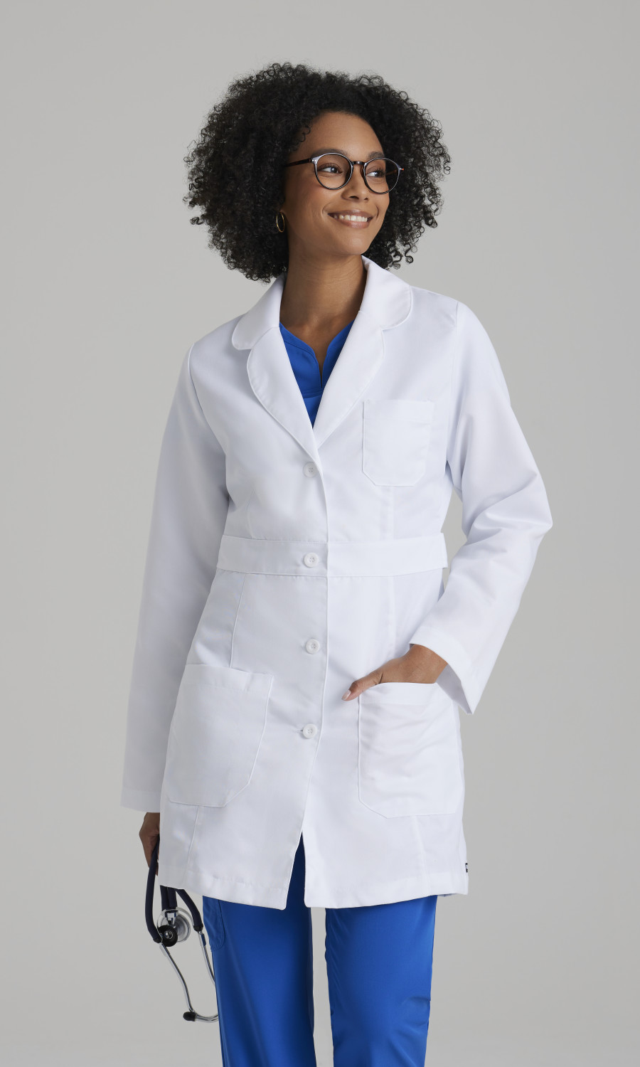 Women  LABCOATS  4481  Greys Anatomy Classic Lily Lab Coat -3 Pocket Womens Lab Coat