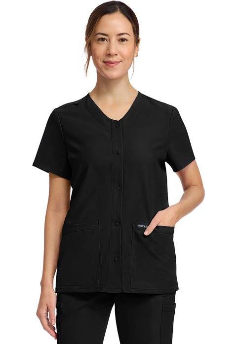 Women  Tops  CK844A  Womens 2-Pocket Snap-Front Top