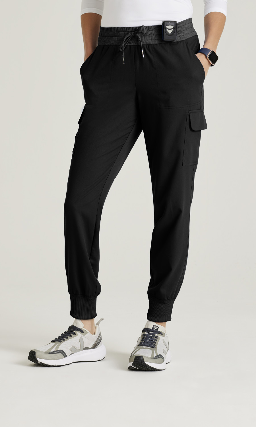 Women  BOTTOMS  GRSP639  Greys Anatomy Spandex Stretch Womens 5 Pocket Two-Toned Jogger