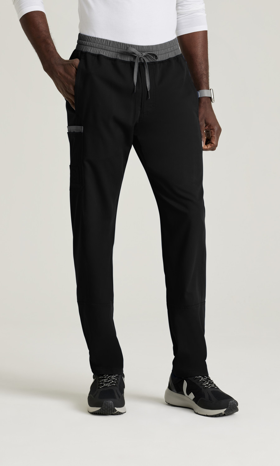 Men  BOTTOMS  GRSP641  Greys Anatomy Spandex Stretch Mens 7 Pocket Two-Tone Slim Straight Pant