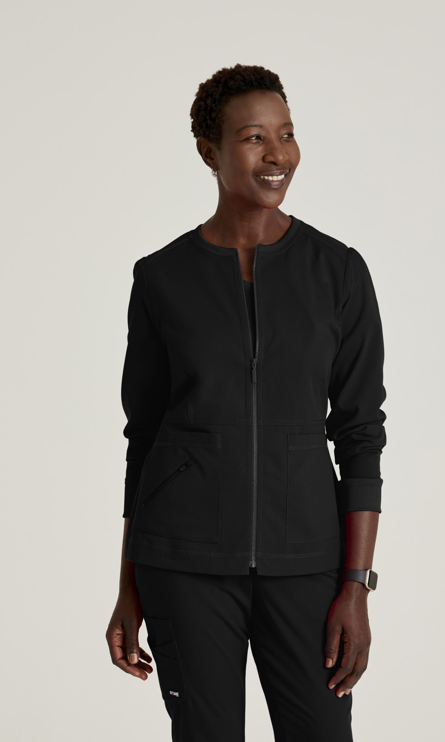 Women  JACKETS & BLAZERS  GRSW017  Greys Anatomy Spandex Stretch Millie Jacket-3 Pocket Zip Jacket