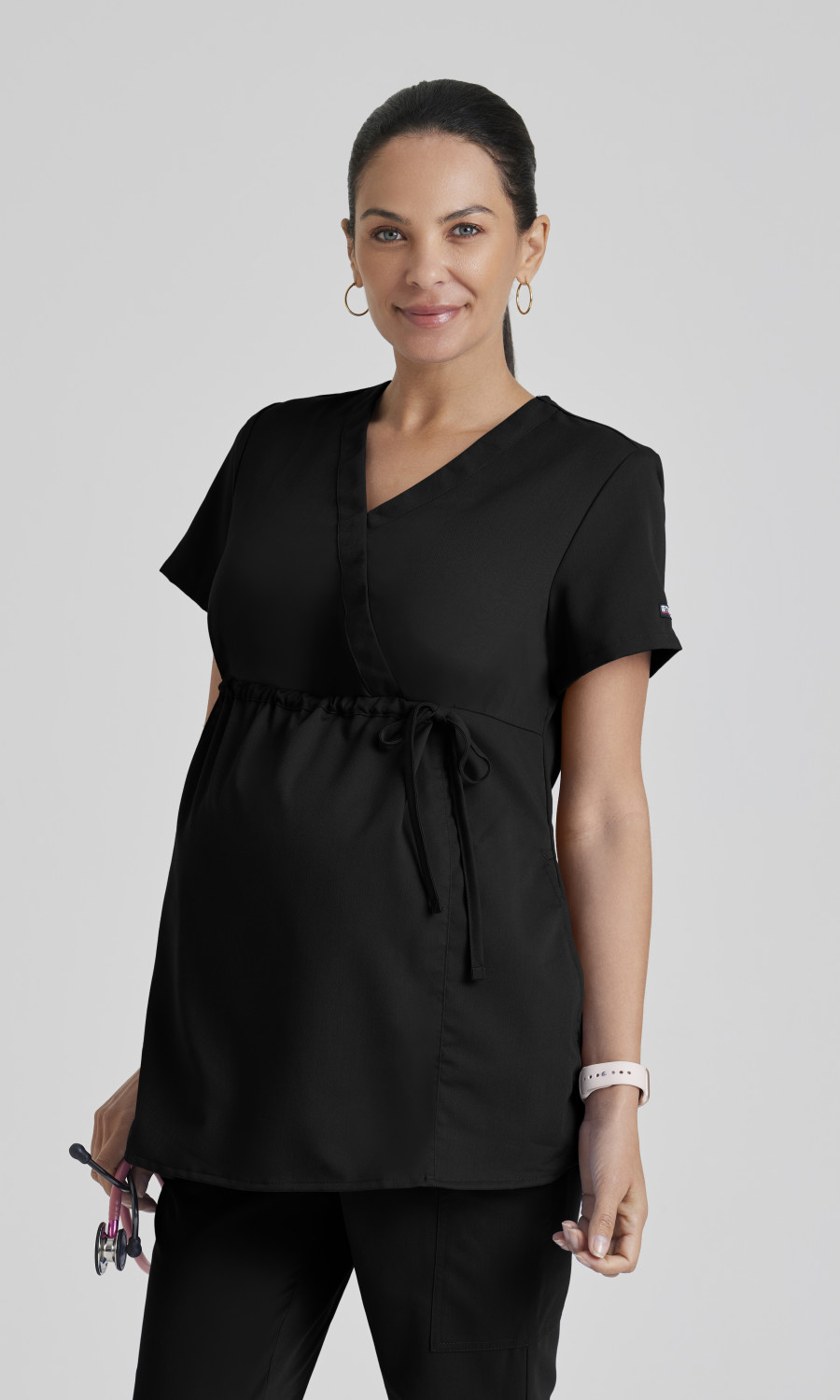 Women  MATERNITY TOP  GRT094X  Greys Anatomy Classic Lilah Scrub Top-Womens Maternity