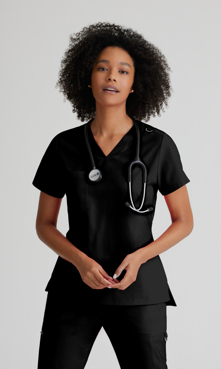 Women  TOP  GVST028  Greys Anatomy Spandex Stretch Bree Top-V-Neck Scrub Top