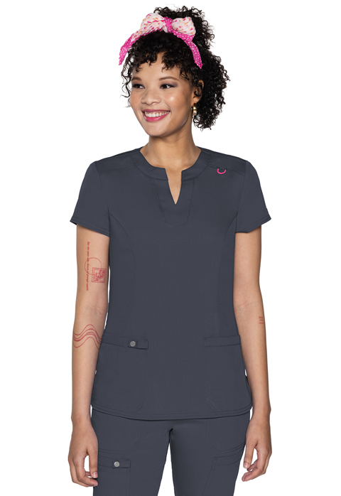 Women  Tops  MC607  Split Round Neck Top