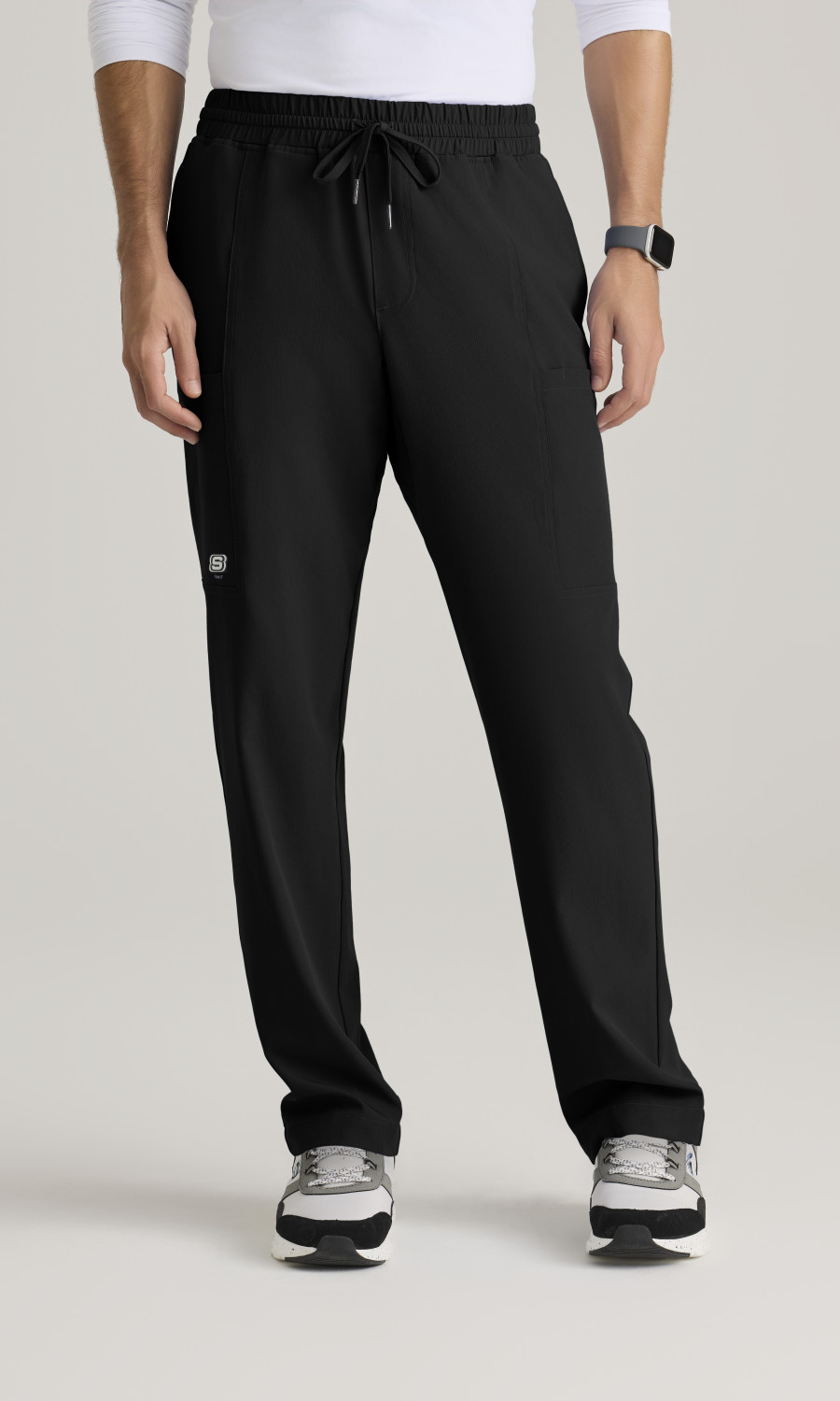 Men  BOTTOMS  SKP688S  Skechers™ by Barco Mens 5-Pocket Elastic Waistband Slim Straight Pant Garment Type Short