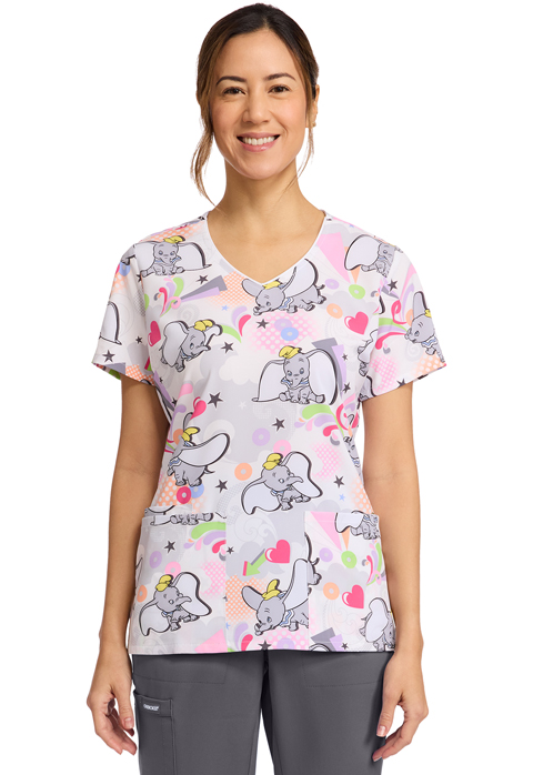 Women  Tops  TF614  V-Neck Print Top
