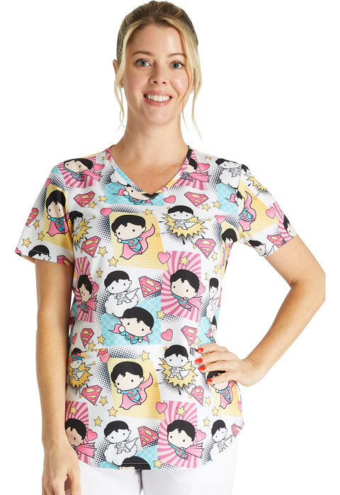 Women  Tops  TF737  V-Neck Print Top