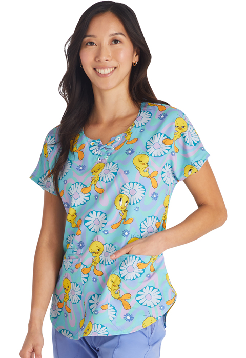 Women  Tops  TF787  Round Neck Print Top